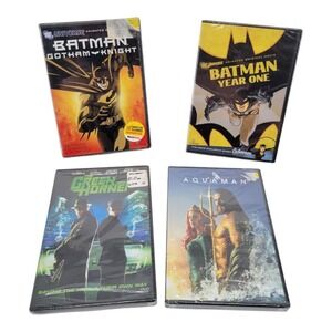 DC Superhero Movies Lot of 4: Aquaman Batman Green Hornet